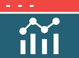 Data Report Glyph Two Color Icon For Personal And Commercial Use. vector