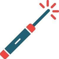 Laser Pen Glyph Two Color Icon For Personal And Commercial Use. vector