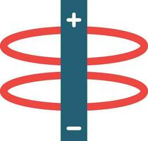 Electromagnetic Glyph Two Color Icon For Personal And Commercial Use. vector