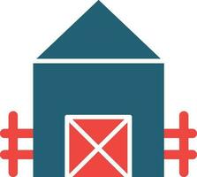 Barn Glyph Two Color Icon For Personal And Commercial Use. vector