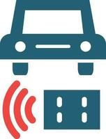 Remote Vehicle Glyph Two Color Icon For Personal And Commercial Use. vector