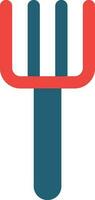 Pitchfork Glyph Two Color Icon For Personal And Commercial Use. vector
