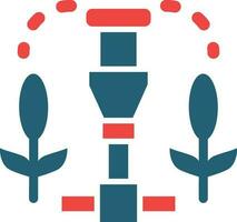 Irrigation System Glyph Two Color Icon For Personal And Commercial Use. vector