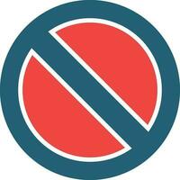 Forbidden Sign Glyph Two Color Icon For Personal And Commercial Use. vector