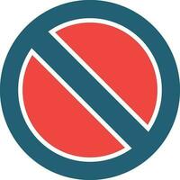 Forbidden Sign Glyph Two Color Icon For Personal And Commercial Use. vector