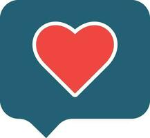 Love Message Glyph Two Color Icon For Personal And Commercial Use. vector