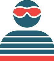 Criminal Glyph Two Color Icon For Personal And Commercial Use. vector