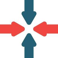 Directional Arrows Glyph Two Color Icon For Personal And Commercial Use. vector