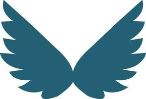 Wings Glyph Two Color Icon For Personal And Commercial Use. vector