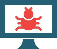 Malware Glyph Two Color Icon For Personal And Commercial Use. vector