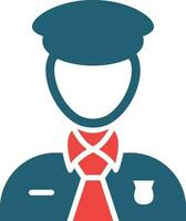 Police Glyph Two Color Icon For Personal And Commercial Use. vector