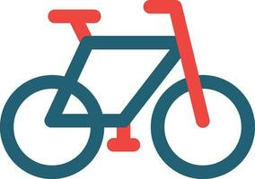 Bicycle Glyph Two Color Icon For Personal And Commercial Use. vector