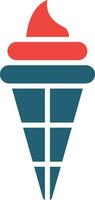 Ice Cream Glyph Two Color Icon For Personal And Commercial Use. vector