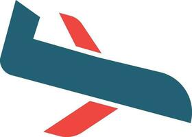Landing Airplane Glyph Two Color Icon For Personal And Commercial Use. vector