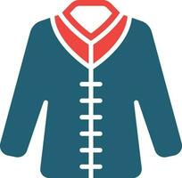 Coat Glyph Two Color Icon For Personal And Commercial Use. vector