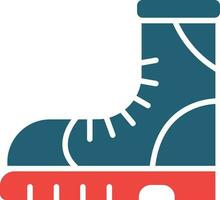 Boot Glyph Two Color Icon For Personal And Commercial Use. vector