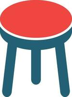 Stool Glyph Two Color Icon For Personal And Commercial Use. vector