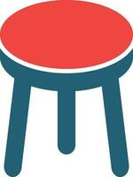 Stool Glyph Two Color Icon For Personal And Commercial Use. vector