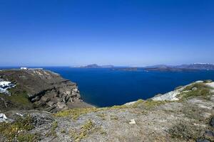 Aegean sea view from Santorini island, Greece photo