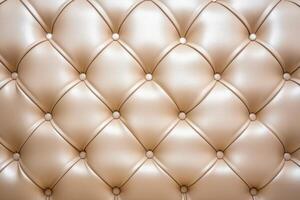 Textured background sofa in beige tones. photo