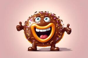 Cute donut with eyes. . photo