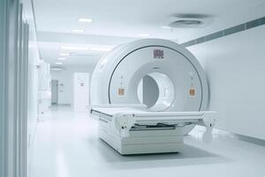 CT Scan. Magnetic Resonance Imaging Machine. Computerized Axial Tomography Scan. X-ray Computed CAT Medical and Science Equipment. photo