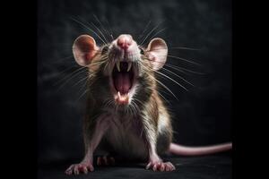 Little brown rat. Pest control. photo