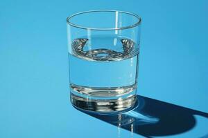 vaso de puro agua en cocina mesa. generativo ai foto