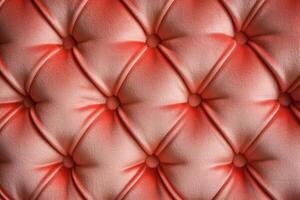 Textured background sofa in coral colours. photo