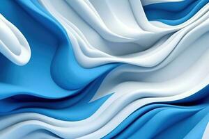 Abstract white and blue color background. Generative AI photo