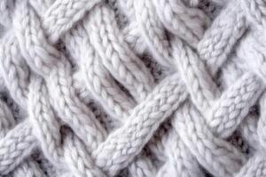 Knitted wool fabric texture background. photo