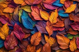 Pastel leaves abstract background. Generative AI photo