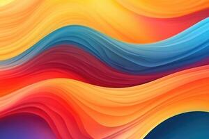 Abstract colorful graphic wave background. photo