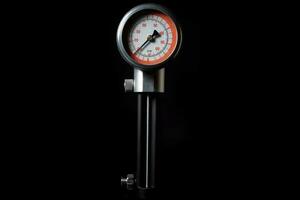 Tire air pressure gauge. Generative AI photo