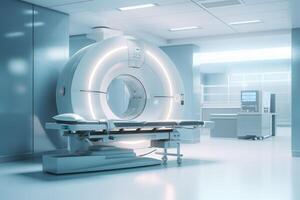 CT Scan. Magnetic Resonance Imaging Machine. Computerized Axial Tomography Scan. X-ray Computed CAT Medical and Science Equipment. photo