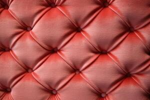 Textured background sofa in coral colours. photo