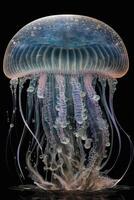 Abstract jellyfish with tentacles. photo