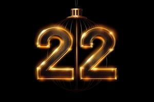 Abstract colorful number 22 logo design template. photo