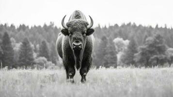 toro bisonte en naturaleza. generativo ai foto
