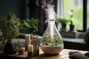 moderno aire humidificador. generativo ai foto