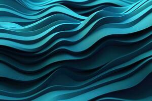 moderno olas antecedentes diseño con verde azulado azul. generativo ai foto
