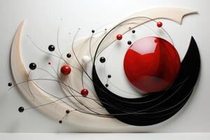 Modern abstract wall decor. photo