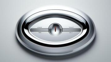 Button design, metal power button. photo