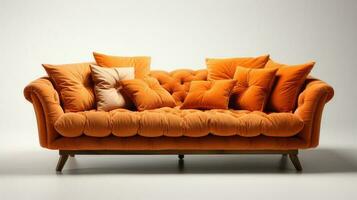 Elegant color sofa. Generative AI photo