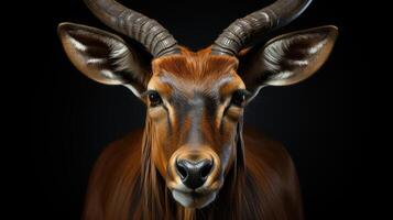 Big eastern bongo antelope. Generative AI photo