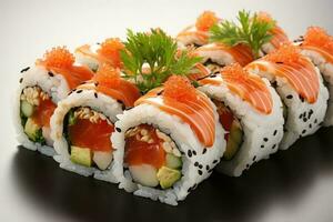Sushi Asian food. Generative AI photo