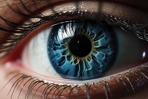 Macro image of human eye. photo
