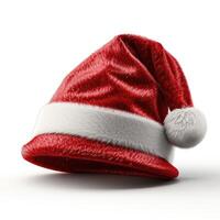 Santa Claus hat isolated on white background. Generative AI photo