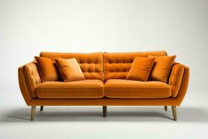 Elegant color sofa. Generative AI photo