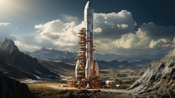 Spacecraft launch base. photo